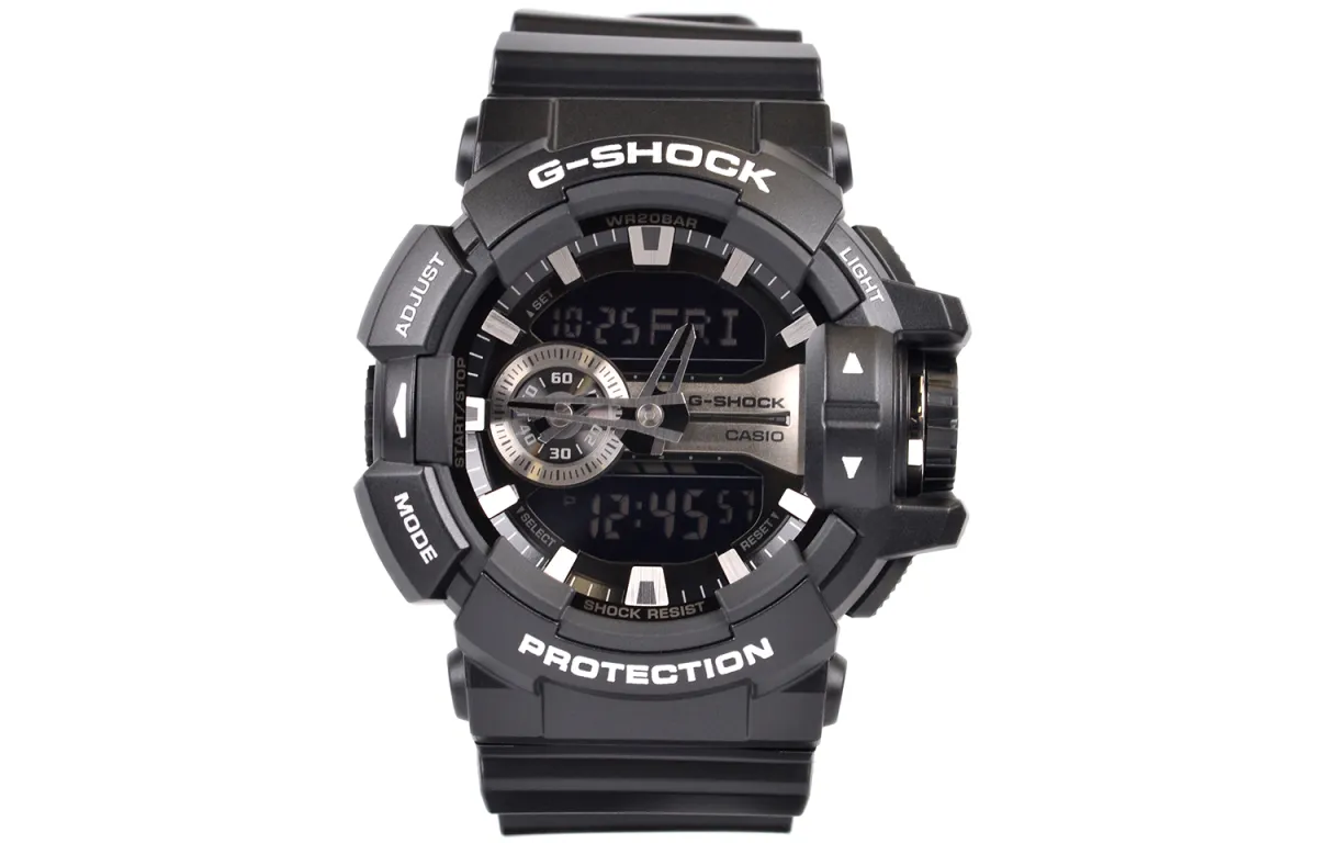 CASIO Men Liquid Crystal/Analog Dual Display Series Black Watch GA-400GB-1A