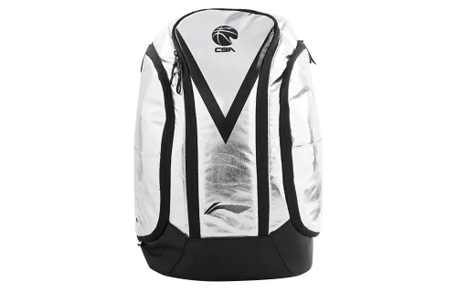Li Ning Fabric Backpack Regular Unisex Silver/Black