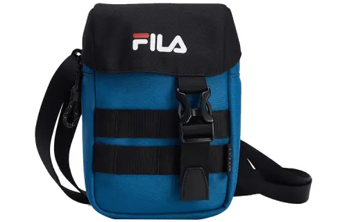 FILA FUSION Fabric Small Square Bag, Crossbody Bag, Shoulder Bag Mini Unisex Cyan Teal Blue