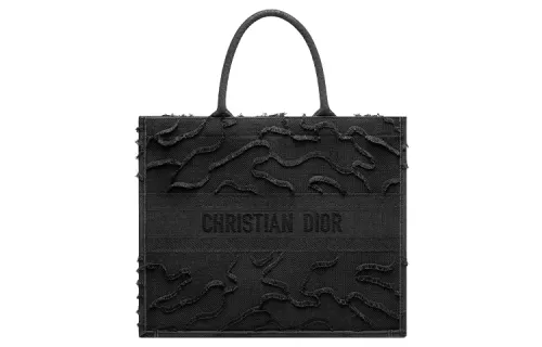 DIOR BookTote Canvas Tote Bag, Shopping Bag, Handbag Women's Black