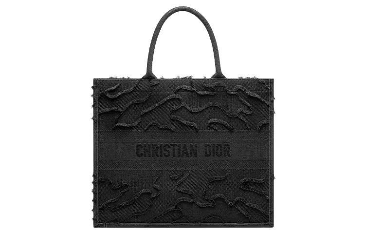 DIOR BookTote Canvas Tote Bag, Shopping Bag, Handbag Women's Black