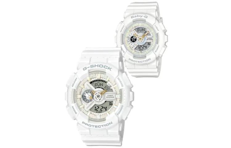 CASIO G PRESENTS LOVER'S COLLECTION Quartz Movement Resin Strap Watch Unisex White Dial