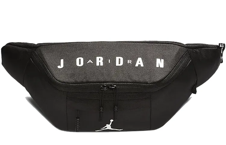 Jordan Polyester One Shoulder Crossbody Fanny Pack Regular Unisex Black