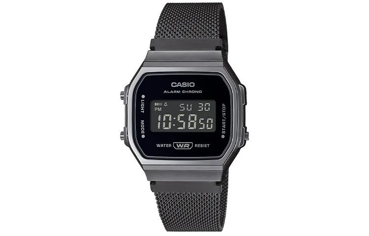 CASIO Unisex VINTAGE Series Black Watch A168WEMB-1B