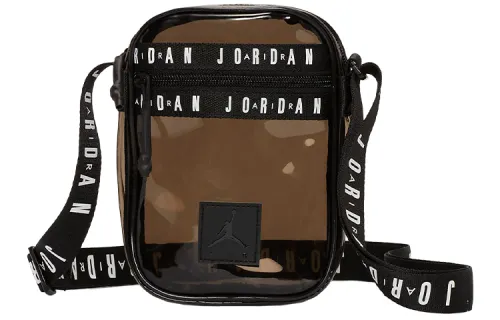 Jordan Polyurethane Cell Phone Pouch, Shoulder Bag, Crossbody Bag Regular Unisex Black