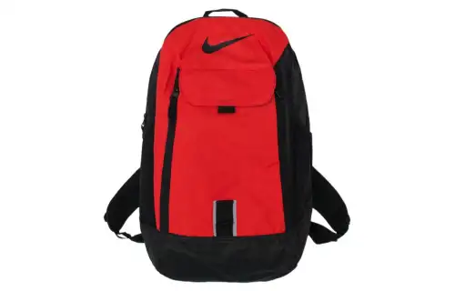 Nike Polyester Backpack Regular Unisex Black Red