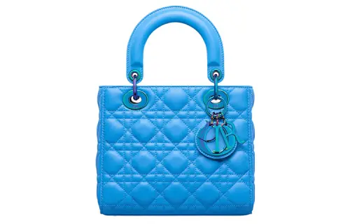 DIOR Sheepskin Handbag, Handbag, Shoulder Bag, Crossbody Bag Small Women's Blue