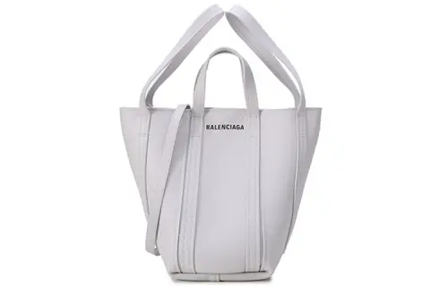 Balenciaga Cow Leather Tote Bag, Shopping Bag, Crossbody Bag, One Shoulder Handbag Regular Women's Chalk White