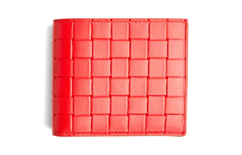 Bottega Veneta Cow Leather Wallet Men's Red