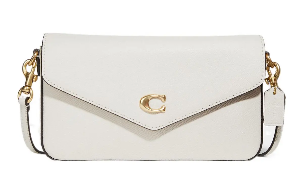 COACH Wyn Leather Shoulder Bag, Crossbody Bag Small Women's White