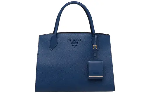 PRADA Leather Crossbody Bag Women's Blue