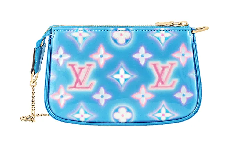 LOUIS VUITTON Mini Pochette Accessories Baby Blue Neon