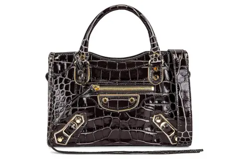 Balenciaga Calfskin Biker Bag, One Shoulder Handbag Women's Black