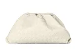 Bottega Veneta POUCH Cloud Bag Woven Cow Leather Clutch Women's Gypsum
