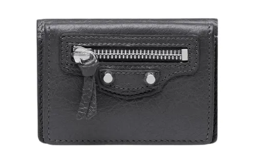Balenciaga Sheepskin Wallet Women's Gray