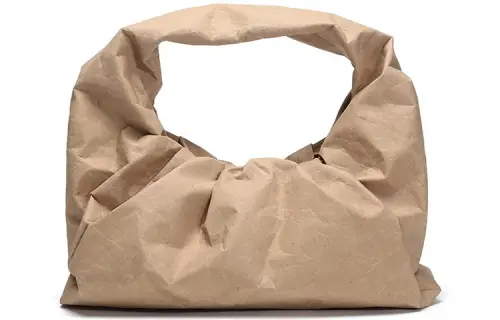 Bottega Veneta Paper With PU Croissant Bag, Handbag, Shoulder Bag Women's Cow Leather Paper