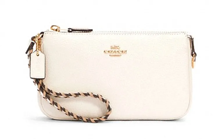 COACH Nolita Leather Clutches Small Women's White