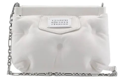 Maison Margiela Cow Leather Pillow Bag Chain Bag One Shoulder Crossbody Clutch Women's White