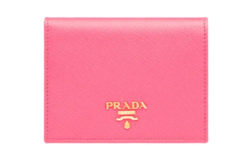 PRADA Saffiano Leather Wallet Small Women's Pink