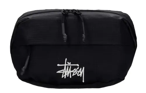 Stussy Nylon Crossbody Bag, Fanny Pack Regular Unisex Black