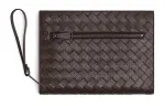 Bottega Veneta Calfskin Document Bags, Clutch Briefcase Small Men's Brown