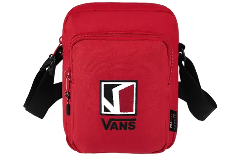 Vans Polyester Shoulder Bag, Crossbody Bag Regular Unisex Burgundy