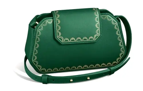 CARTIER Guirlande Calfskin Handbag, Shoulder Bag, Crossbody Bag Extra Mini Women's Green