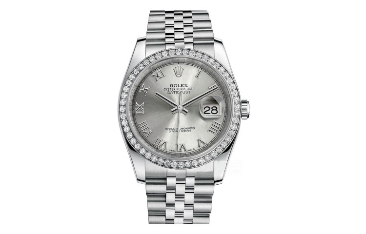 ROLEX Datejust Collection Automatic Mechanical Movement Unisex Watch 36mm Silver Dial Stainless Steel Case