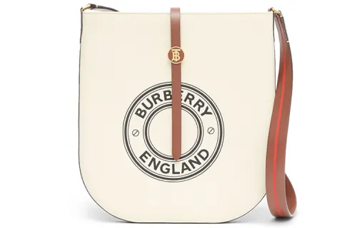 Burberry Canvas And Leather Anne Shoulder Bag Women's Natural