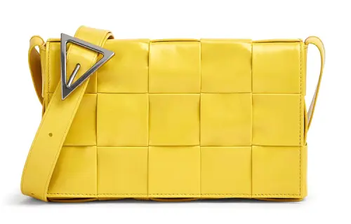Bottega Veneta Cow Leather Tofu Bag, Shoulder Bag, Crossbody Bag, Clutch Medium Unisex Yellow