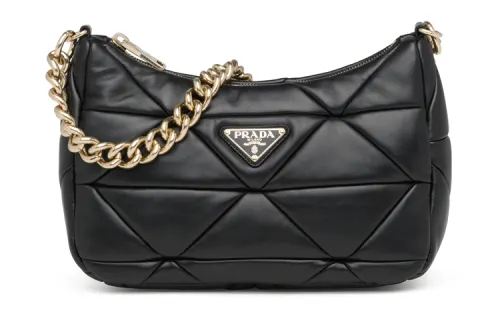 PRADA Leather Handbag, Shoulder Bag Women's Black