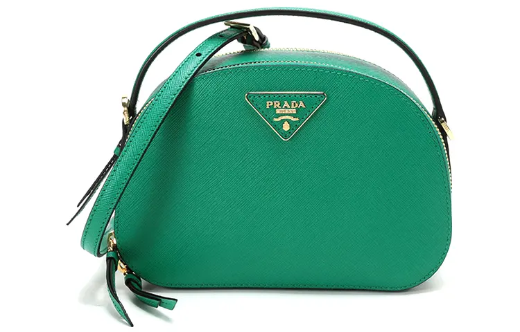 PRADA Cow Leather Handbag, Shoulder Bag, Crossbody Bag, Camera Bag Women's Green