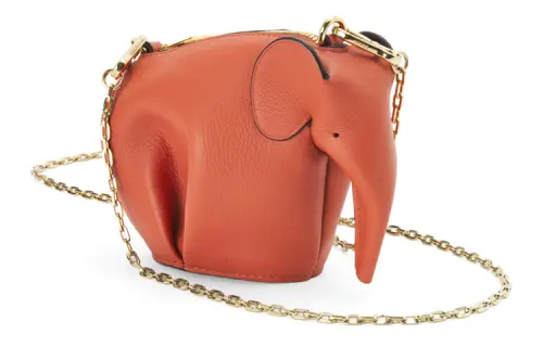 LOEWE Cow Leather Shoulder Bag Small Women's Orange