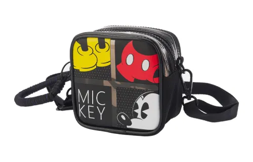 Li Ning Disney, Collaboration PU Polyester Sports Bag, Crossbody Bag, Shoulder Bag Regular Unisex Black