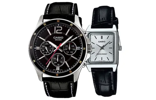 CASIO Unisex Pair Table Series Black Watch