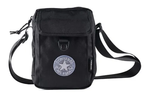 Converse Zip Closure Polyester Crossbody Bag, Shoulder Bag Unisex Black