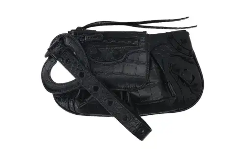 Balenciaga Leather Wallet Mini Women's Black