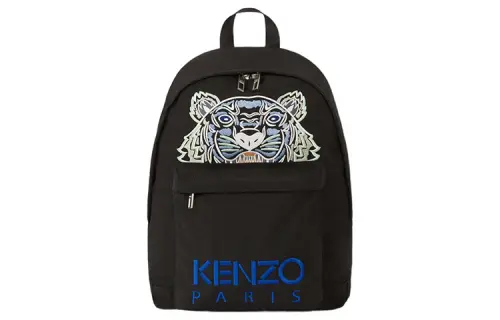 KENZO Embroidery Canvas Backpack Men's Black