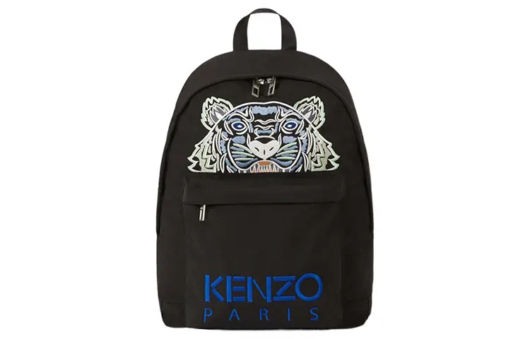 KENZO Embroidery Canvas Backpack Men's Black