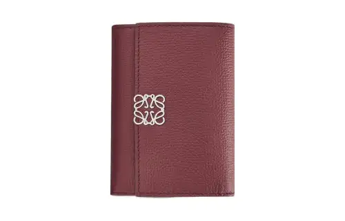 LOEWE Anagram Pebble Grain Calfskin Wallet Small Women's