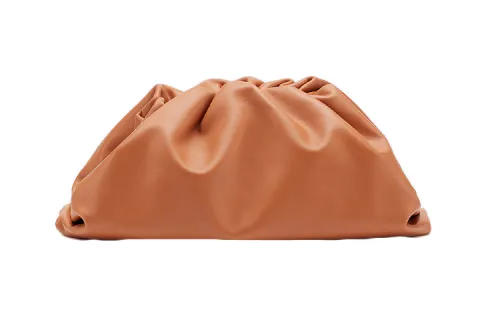 Bottega Veneta POUCH Cloud Bag Cow Leather Clutch Women's Clay Pink