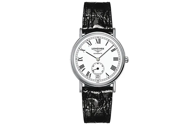 LONGINES Classic Collection Automatic Mechanical Movement 30m Waterproof Men's Watches Watch 34.5mm White Dial