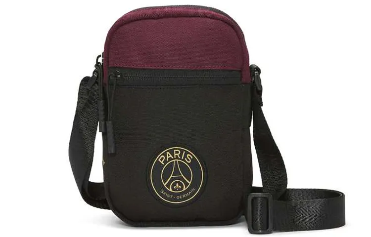 Jordan Polyester Shoulder Bag Regular Unisex Black Bordeaux Red