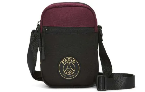 Jordan Polyester Shoulder Bag Regular Unisex Black Bordeaux Red