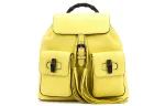 GUCCI Cow Leather Backpack Women's Yellow