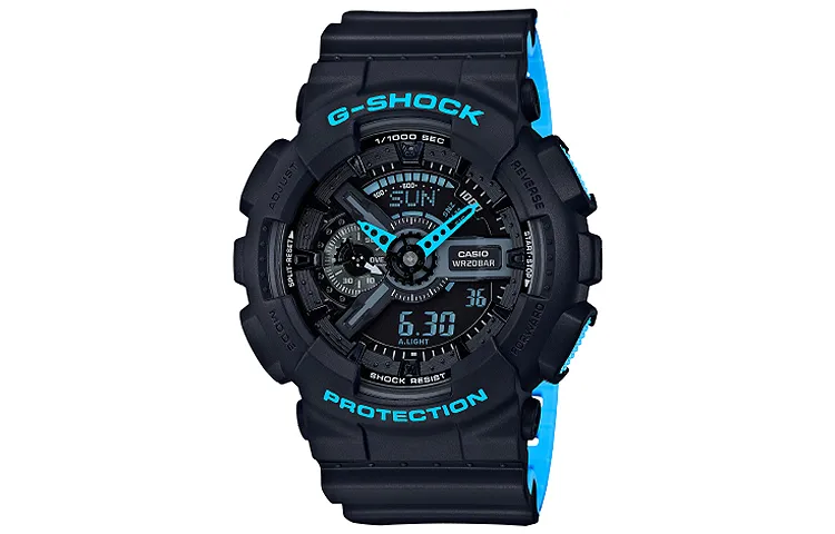 CASIO Men Liquid Crystal/Analog Dual Display Series Black Watch GA-110LN-1A