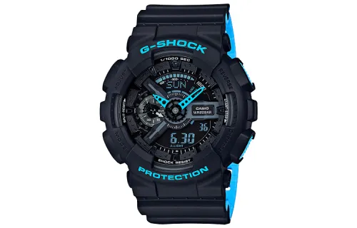 CASIO Men Liquid Crystal/Analog Dual Display Series Black Watch GA-110LN-1A