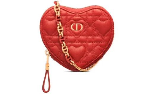 DIOR Caro Cow Leather Handheld Shoulder Bag, Crossbody Bag Women's Red