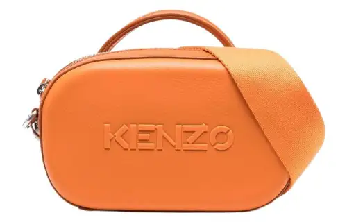 KENZO Fashion Trend Leather Shoulder Bag Women's Orange