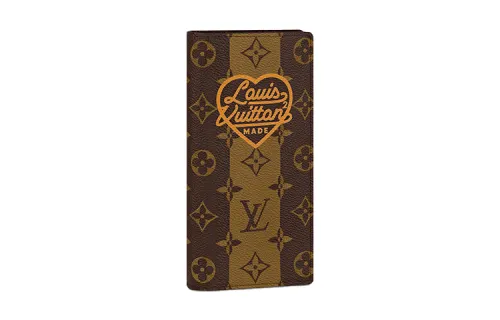 LOUIS VUITTON X Nigo Brazza Wallet Monogram Stripes Brown